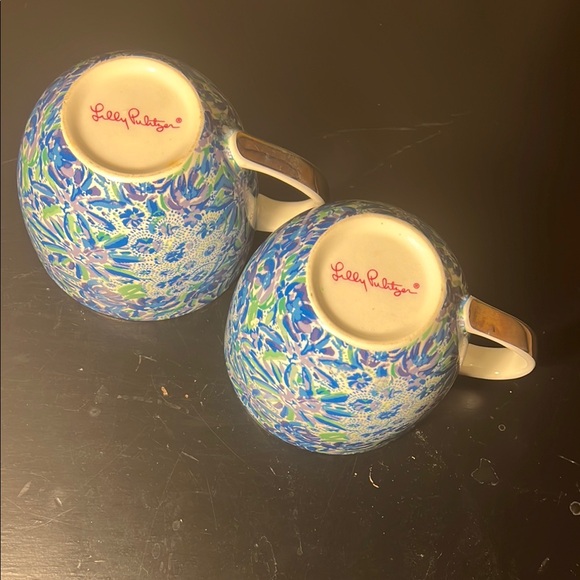 Lilly Pulitzer Blue Floral Mugs - Picture 5 of 5